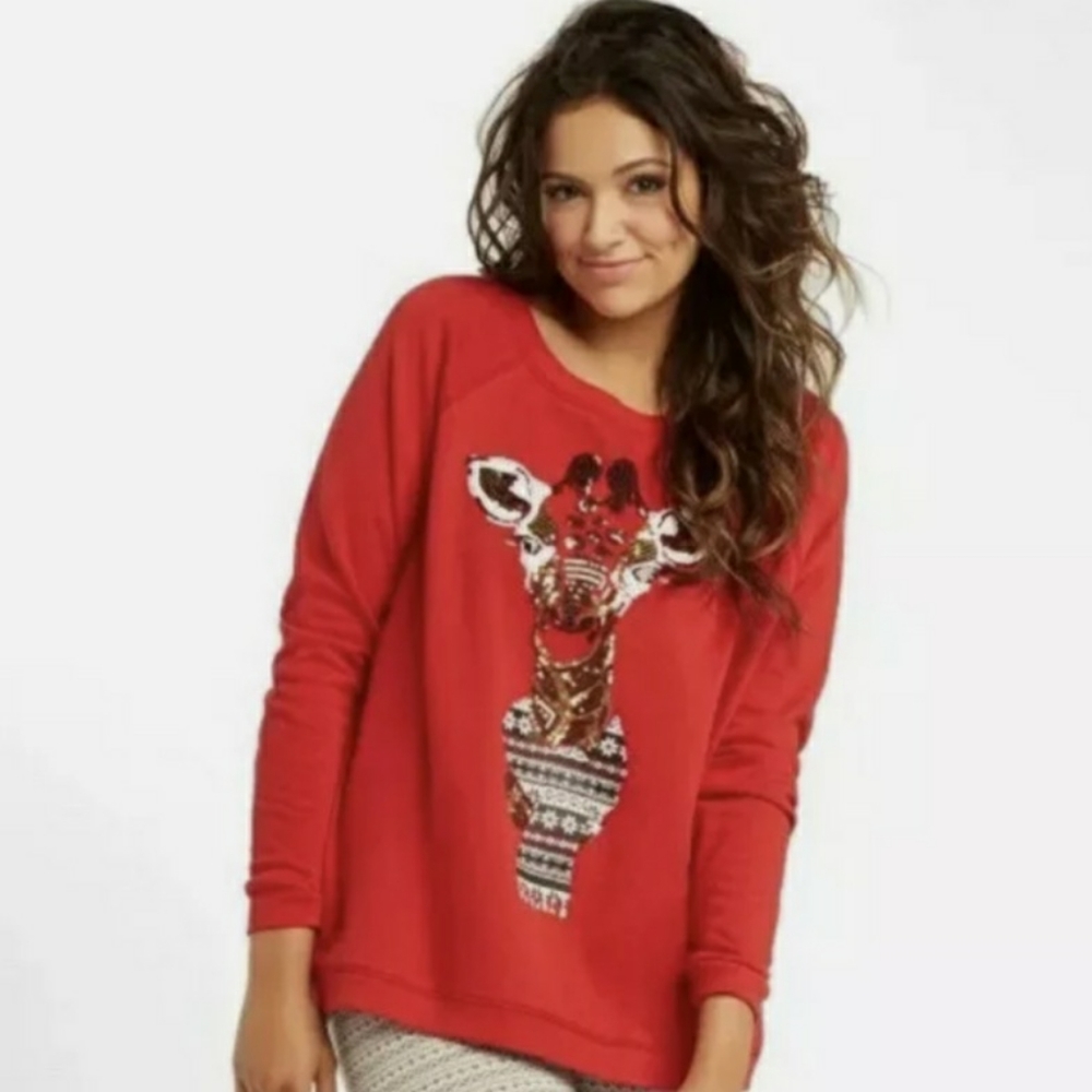 Bethany Mota Aeropostale Red Holiday Giraffe